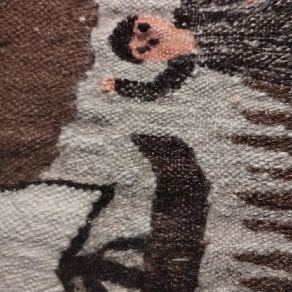 Hand Crafted Brown and Cream Artistic Door Mat